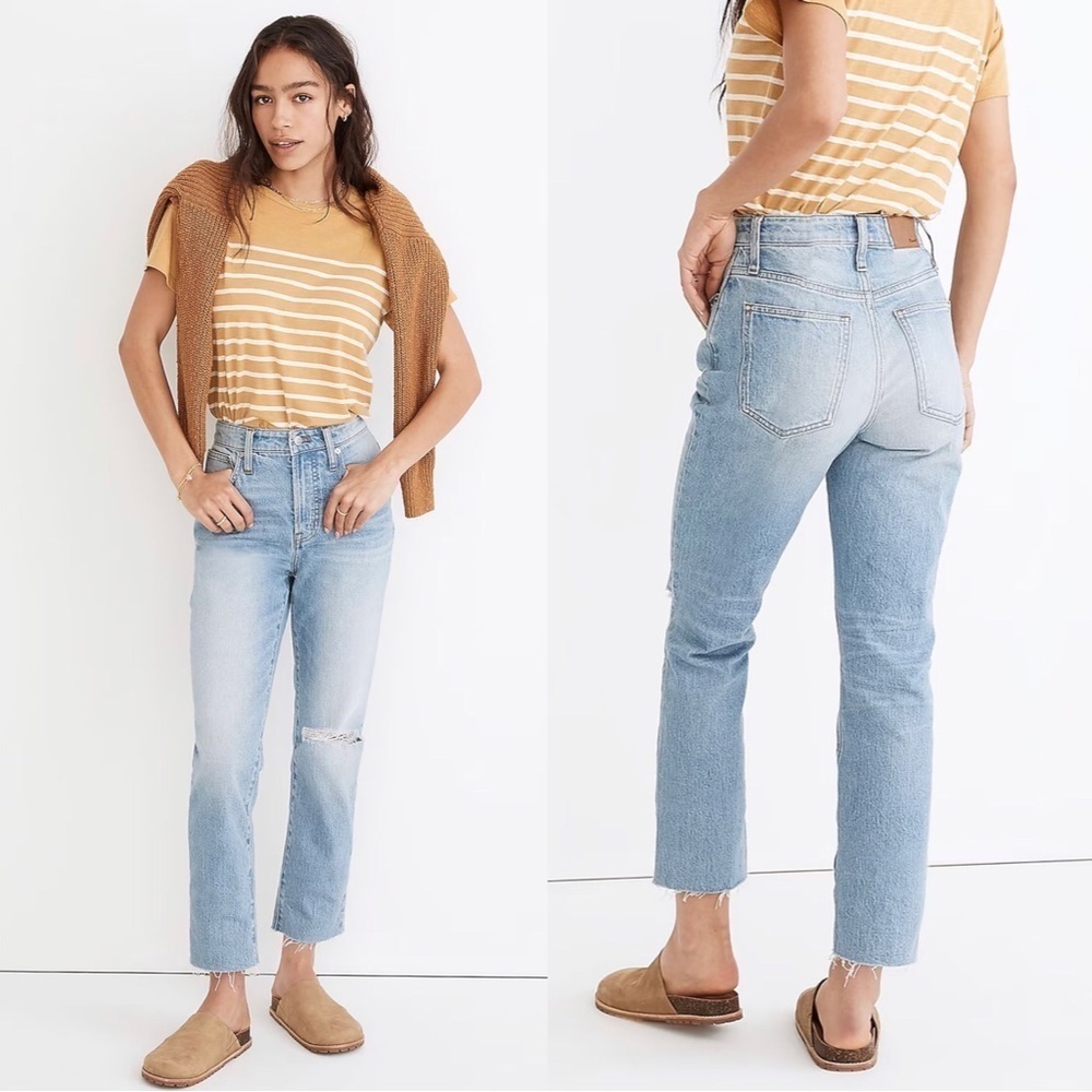 Madewell • The Curvy Perfect Vintage Jean in Coney Wash: Destroyed Edition